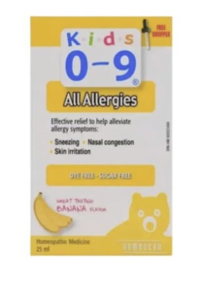KIDS 0-9 ALL ALLERGIES 25ML
